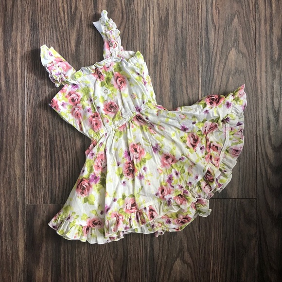 Little Minis Square Neck Floral Shorty - Picture 4 of 6